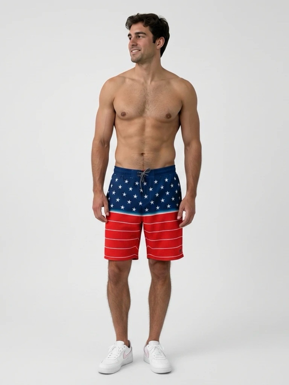 Goodfellow & Co. Patriotic Star & Stripe Board Shorts – Men’s 38 Swim Trunks
